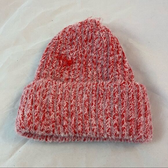 Treasure & Bond Hat Red Combo Cuffed Beanie Knit Casual Unisex Cozy Trendy Cute - Picture 2 of 6
